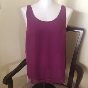 Old Navy Double Scoop Double Layer Chiffon Tank, S